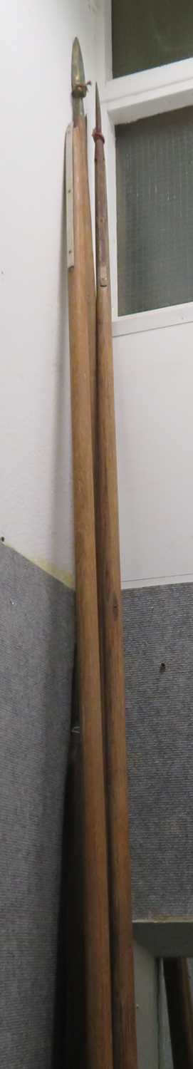 Lot 376 - â’¶ AN 1840 PATTERN LANCE, A NAVAL BOARDING PIKE, AND THREE FURTHER LANCES