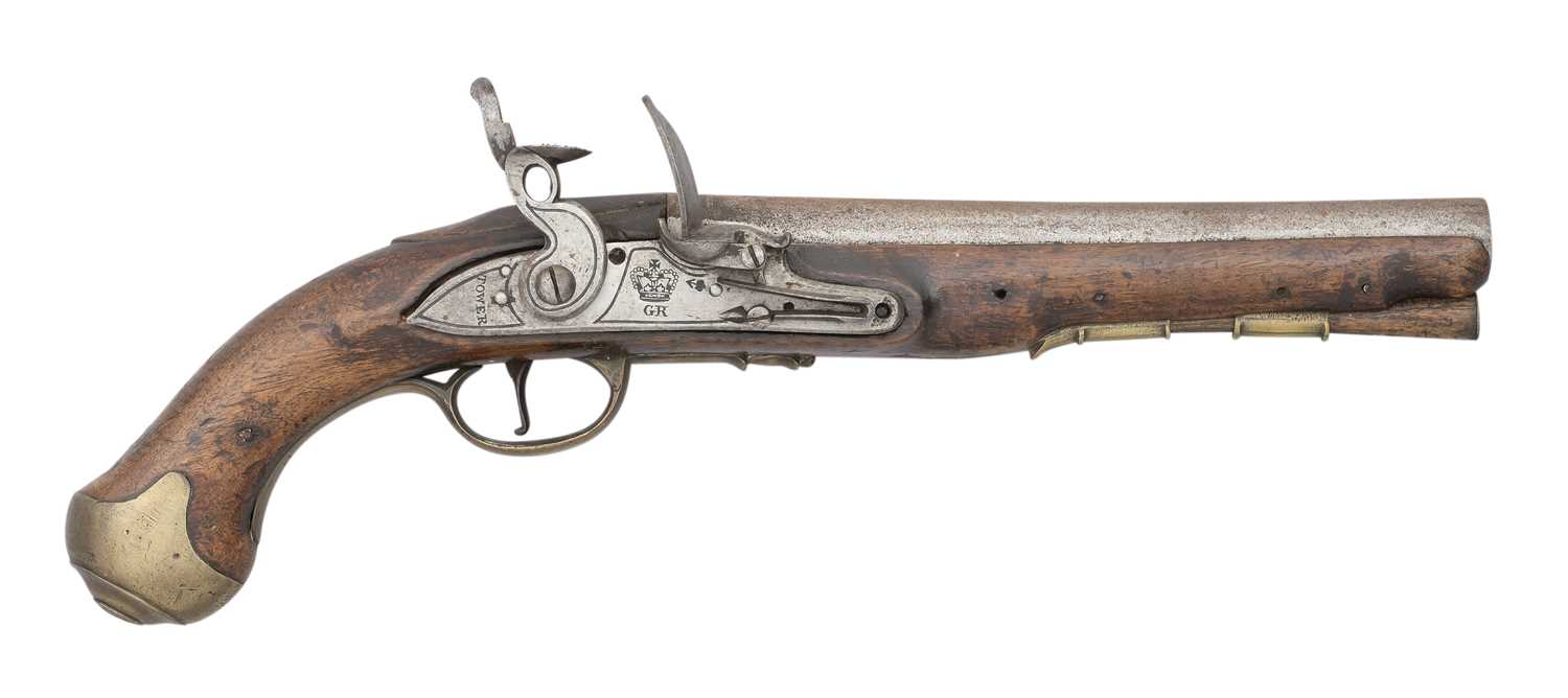 Lot 534 - â’¶ A .67 CALIBRE FLINTLOCK DUBLIN CASTLE LIGHT DRAGOON PISTOL AND A .67 CALIBRE LIGHT DRAGOON