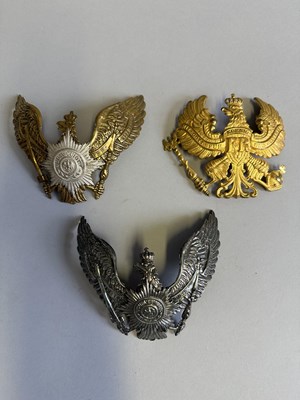 Lot 400 - THREE IMPERIAL GERMAN HELMET PLATES