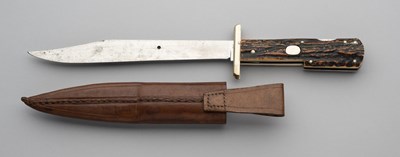 Lot 709 - A MILITARY STYLE FOLDING KNIFE, A. MORTON, SHEFFIELD, LATE 19TH CENTURY