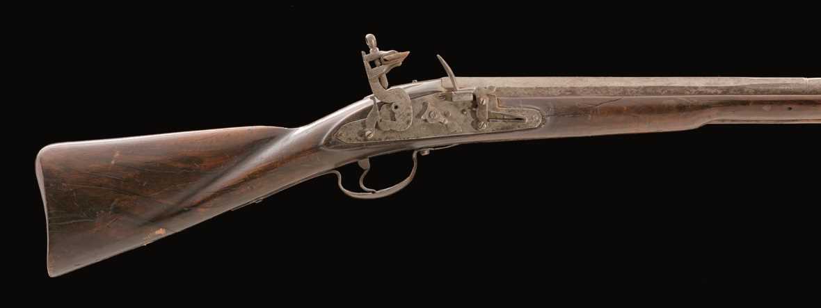 Lot 313 - A RARE 11 BORE ENGLISH LOCK MUSKET