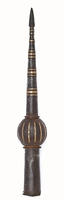 Lot 36 - A RARE INDIAN SPEAR BASE
