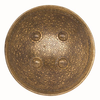 Lot 71 - A FINE INDO-PERSIAN STEEL DHAL