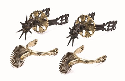 Lot 95 - TWO PAIRS OF SOUTH AMERICAN SPURS