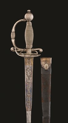 Lot 145 - **A FRENCH SILVER-HILTED OFFICER'S SWORD