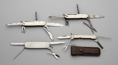 Lot 571 - A PEGLEY-DAVIES ANGLER’S KNIFE, AND THREE FURTHER ANGLER’S KNIVES, EARLY 20TH CENTURY