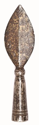 Lot 165 - A RARE GILT-IRON SPEARHEAD