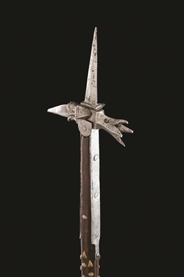 Lot 171 - **A RARE GERMAN GOTHIC POL-AXE