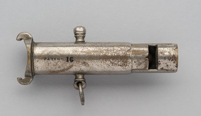 Lot 566 - A GAME KEEPER’S WHISTLE WITH CARTRIDGE EXTRACTOR AND CONCEALED DISPATCHER, EARLY 20TH CENTURY