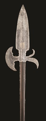 Lot 174 - A RARE ETCHED HALBERD FOR THE GUARD OF THE PRINCE ELECTORS OF SAXE-WEIMAR EISENACH
