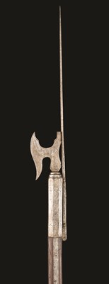 Lot 188 - A VERY RARE SAXON DECORATED COMBINED GUN REST AND SPEAR