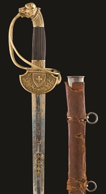 Lot 201 - **A SWISS MODEL 1835 BERN SHARPSHOOTER OFFICER'S SWORD