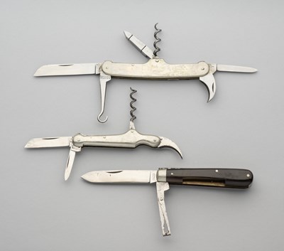 Lot 590 - A BUTLER’S KNIFE BY RODGERS, 6 NORFOLK STREET, SHEFFIELD, EARLY 20TH CENTURY AND TWO FURTHER KNIVES