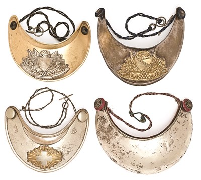 Lot 229 - **A GROUP OF FOUR SWISS GORGETS