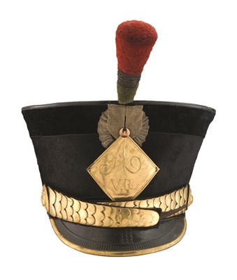 Lot 232 - **A SWISS INFANTRY JAGER OFFICER'S SHAKO