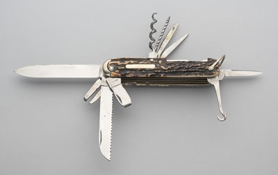 Lot 720 - A SPORTSMAN’S KNIFE, JOHN PETTY & SONS, SHEFFIELD, LATE 19TH CENTURY