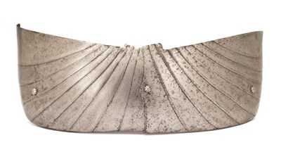 Lot 254 - A RARE LATE GOTHIC CANTLE PLATE