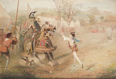 Lot 258 - EDWARD HENRY CORBOULD RI, The Marquis of Waterford at the Eglinton Tournament