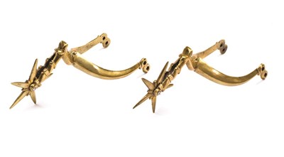 Lot 261 - A PAIR OF BRASS SPURS