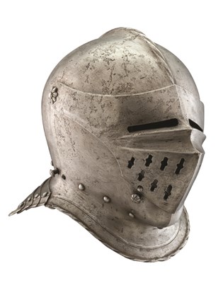 Lot 272 - **A CLOSE HELMET IN GERMAN MID-16TH CENTURY STYLE