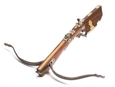 Lot 299 - A GERMAN SPORTING CROSSBOW DATED 1612