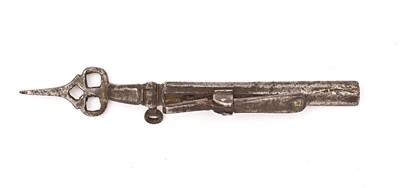 Lot 301 - A GERMAN COMBINED WHEEL-LOCK SPANNER