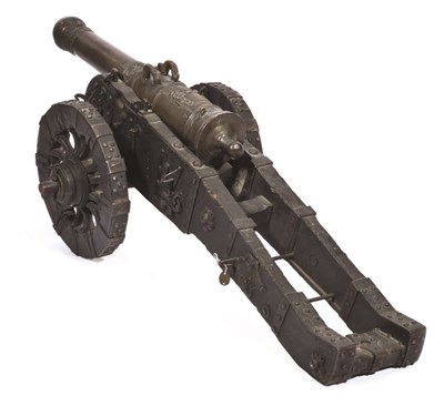 Lot 315 - **A BRONZE SALUTING CANNON DATED 1650