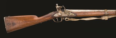 Lot 336 - A RARE .700 CALIBRE FRENCH MODEL 1816 FLINTLOCK MUSKET OF THE GARDES DU CORPS DE MONSIEUR