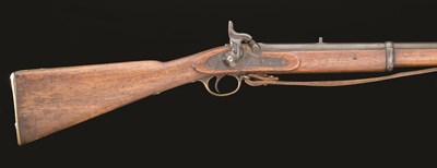 Lot 338 - A .650 CALIBRE PERCUSSION THREE BAND ENFIELD MUSKET