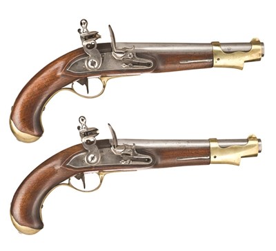 Lot 344 - **TWO .700 CALIBRE FLINTLOCK REGULATION PISTOLS
