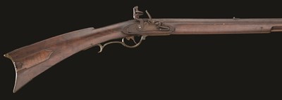 Lot 349 - A .550 CALIBRE AMERICAN FLINTLOCK PLAINS RIFLE