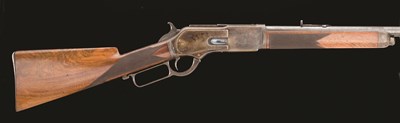 Lot 350 - A RARE .50 CALIBRE AMERICAN MODEL 1876 WINCHESTER REPEATING BIG GAME RIFLE