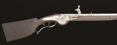 Lot 377 - **A 12 BORE GERMAN MILITARY WHEEL-LOCK MUSKET