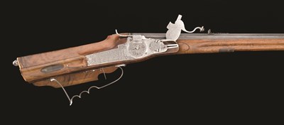 Lot 379 - **A 28 BORE GERMAN WHEEL-LOCK SPORTING RIFLE BY ANDREAS CLEMANT MARCKEL