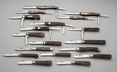 Lot 662 - SIX POCKET KNIVES, LOCKWOOD BROTHERS, SHEFFIELD, LATE 19TH CENTURY AND TWELVE FURTHER POCKET KNIVES