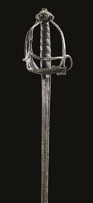 Lot 103 - AN ENGLISH BASKET-HILTED BACKSWORD