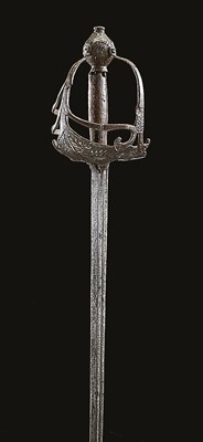 Lot 104 - AN ENGLISH BASKET-HILTED BACKSWORD
