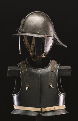 Lot 122 - A COMPOSITE NORTH EUROPEAN HARQUEBUSIER'S ARMOUR