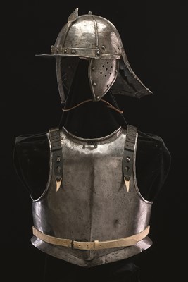 Lot 123 - A COMPOSITE NORTH EUROPEAN HARQUEBUSIER'S ARMOUR