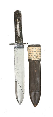 Lot 156 - A LARGE BOWIE KNIFE BY WADE & BUTCHER