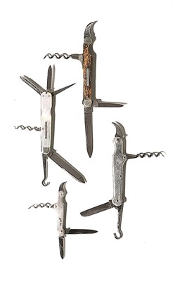 Lot 160 - 4 MULTIBLADED FOLDING KNIVES