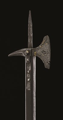 Lot 207 - A RARE GOTHIC POLE-AXE