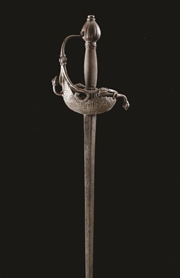 Lot 226 - **AN ENGLISH DISH-HILT RAPIER