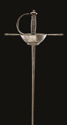 Lot 233 - A SPANISH CUP-HILT RAPIER, EARLY 18TH CENTURY