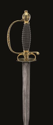 Lot 258 - A RARE NORTH INDIAN SMALL-SWORD FOR THE EUROPEAN MARKET CIRCA 1745-50