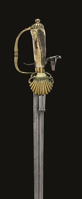 Lot 302 - A RARE COMBINED FLINTLOCK PISTOL AND HUNTING SWORD