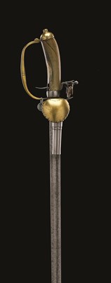 Lot 303 - A RARE COMBINED FLINTLOCK PISTOL AND HUNTING SWORD