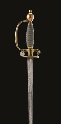 Lot 323 - TWO BRASS-HILTED SMALL-SWORDS