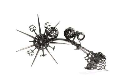 Lot 328 - A RARE LARGE MEXICAN ROWEL SPUR