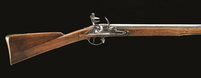 Lot 341 - A .650 CALIBRE VOLUNTEER FLINTLOCK MUSKET BY DURS EGG